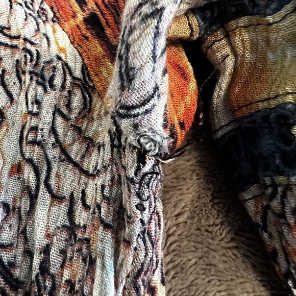 J Roberts Medium Gauze Long Sleeve Boho Hippie Festival Cold Shoulder Top - Picture 10 of 11